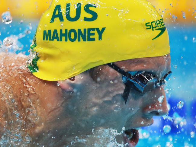 Australia's Travis Mahoney in the men's 200m individual medley heat on day five of the swimming at the Rio 2016 Olympic Games. Picture. Phil Hillyard