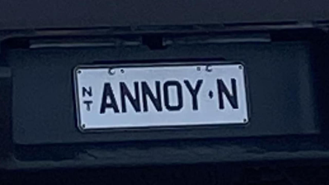 NT funny number plate, ANNOY N. Picture: Facebook / NT Number Plates