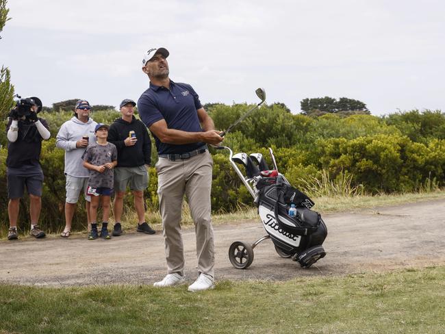 Michael Hendry during his Vic Open winning performance on the final day. Picture: Australian Golf Media