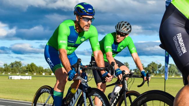 Cyclists competing in Emerald Cycling Club’s first race day.