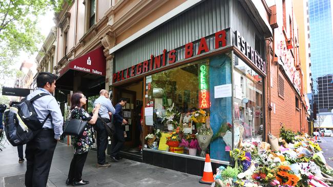 Sisto Malaspina, co-owner of Pellegrini's Espresso Bar, was killed by lone terrorist Hassan Khalif Shire Ali in Bourke St.