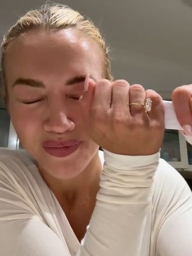 Tammy Hembrow has sparked backlash for her fake pregnancy announcement. Picture: TikTok/@tammyhembrow