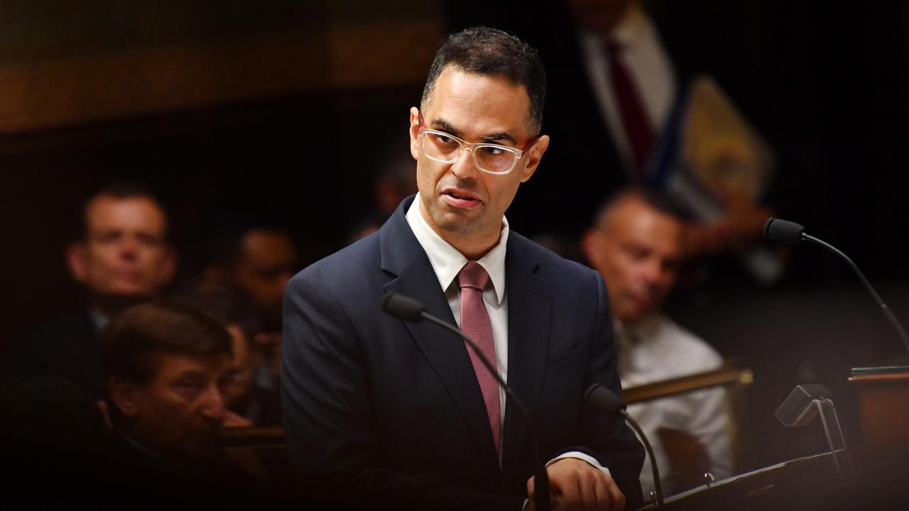 NSW Treasurer Daniel Mookhey delivers the state budget in state parliament. Picture: Bianca DeMarchi