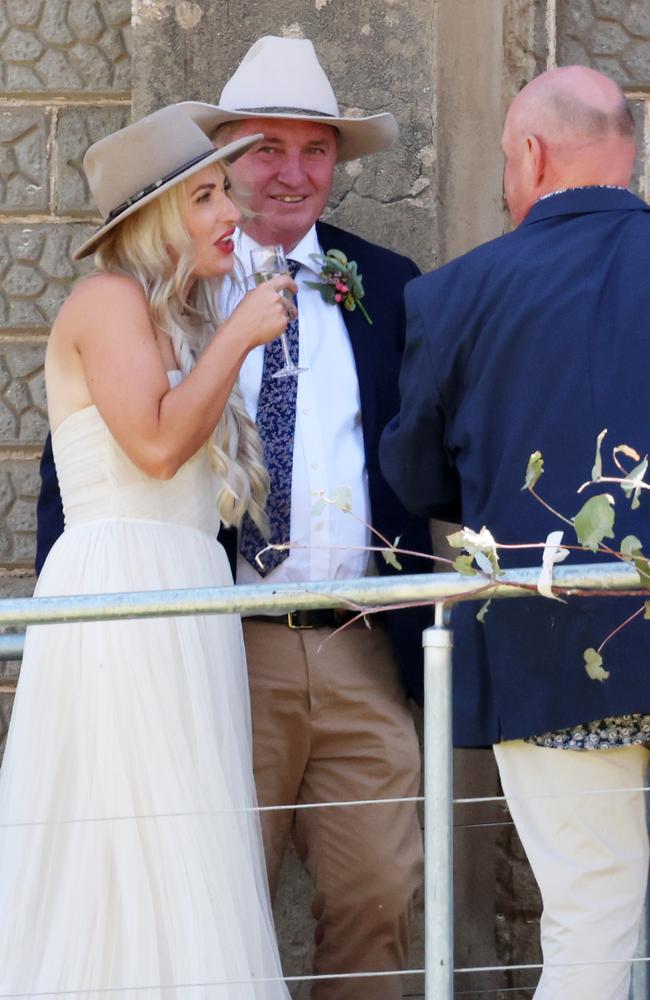 Barnaby Joyce and Vikki Campion got married in a bush bash-style wedding at his family’s property at Woolbrook in the NSW Northern Tablelands. Picture: NCA NewsWire / Ben McDonald