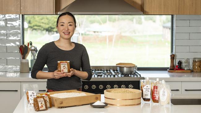 Taste of home: Kaori Takahashi, who makes homemade miso through in her business Kaokao Miso. Picture: Zoe Phillips