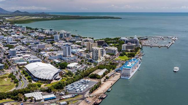 An aerial view of the area previously earmarked for the Tropical North Global Tourism Hub in Cairns. PICTURE: SUPPLIED