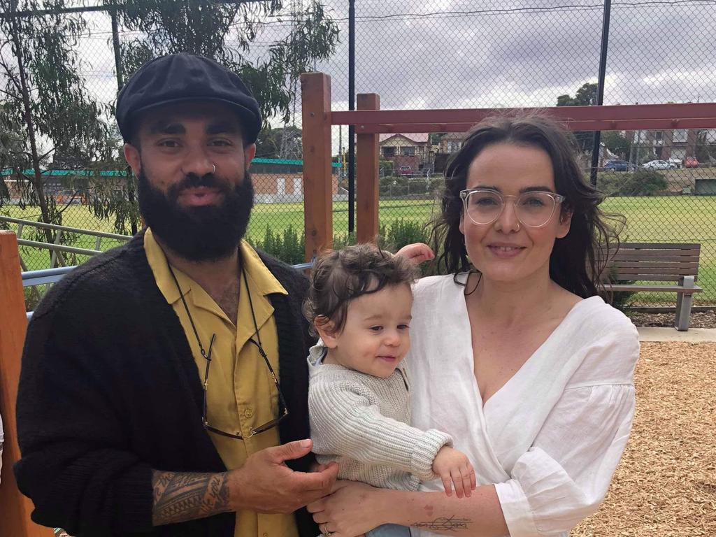 Monika Pruckner with her son Max and partner Chris