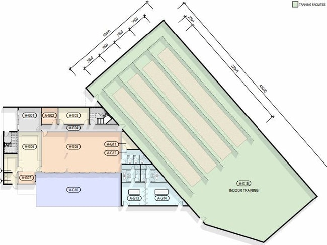 Glenorchy Cricket Club proposed indoor nets facility at KGV Oval - Option 1. Picture: Supplied