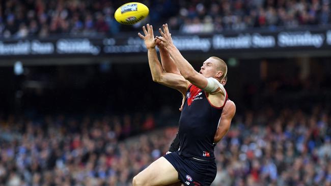 Tom McDonald has become a cornerstone of the Demons’ defence. Picture: AAP