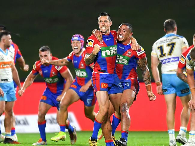 Mitchell Pearce broke the Titans’ hearts. Photo by Albert Perez/Getty Images