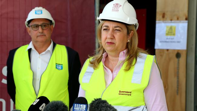 Premier Annastacia Palaszczuk pictured making an announcement about the Tugun Satellite Hospital and also doing a walk through. Tugun Wednesday 3rd May 2023 Picture David Clark