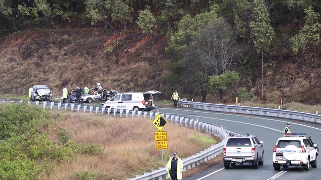 The crash scene. Picture: Jason O'Brien