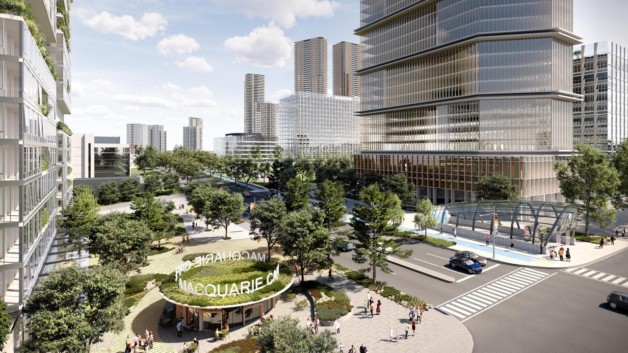 An artist impression of the second stage of Macquarie Park.