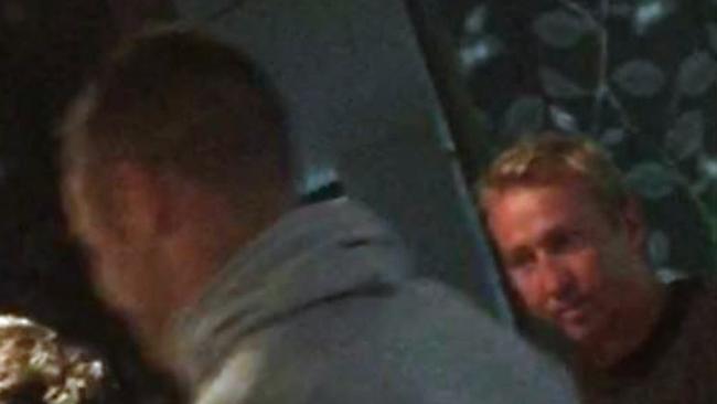 An image purporting to be Jarryd Hayne meeting with Roosters coach Trent Robinson. Picture: 2UE / Twitter
