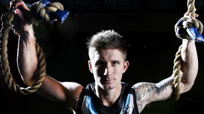 Port Adelaide defender Hamish Hartlett says he wants to make his mark on the finals. Picture: Sarah Reed