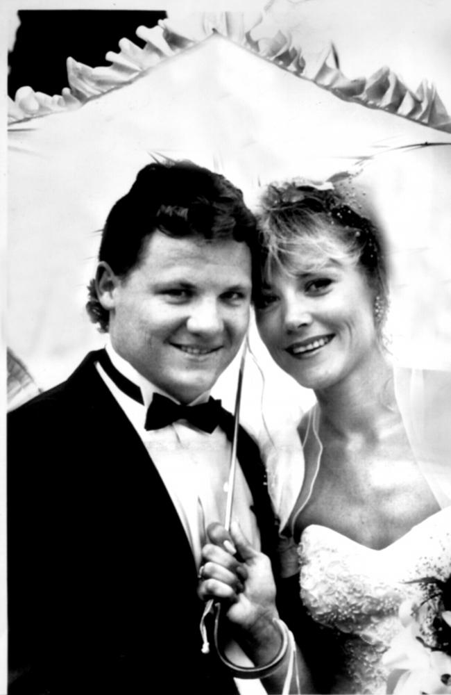 Kevin Walters and his wife Kim on their wedding day in 1991.