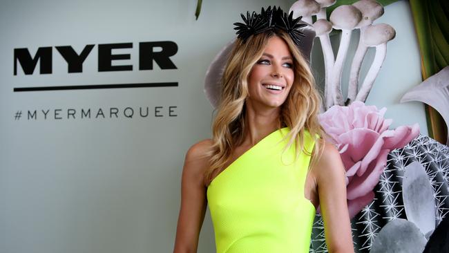 Jennifer Hawkins pictured at The Birdcage at Flemington. Picture: Richard Dobson