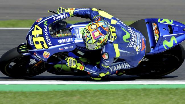 Valentino Rossi during the British Grand Prix.