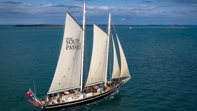 South Passage under sail.