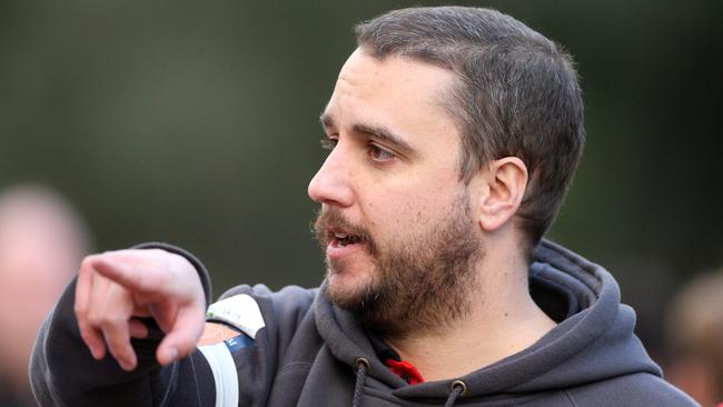 Watsonia coach Jarrad Carey calls the shots. Picture: Hamish Blair.