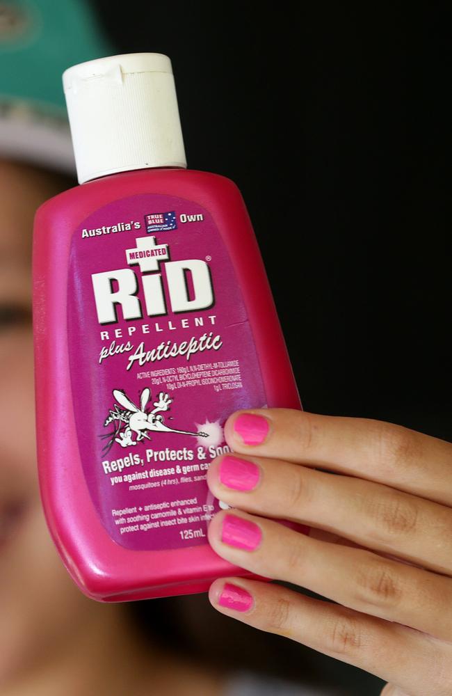 RID insect repellant is known for its magenta coloured bottles.