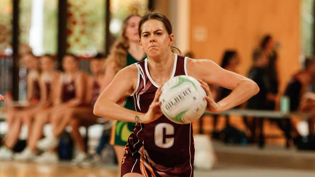 Falcons Gemma Henderson will look to help her side grab another win over the Nightcliff Tigers. Picture GLENN CAMPBELL