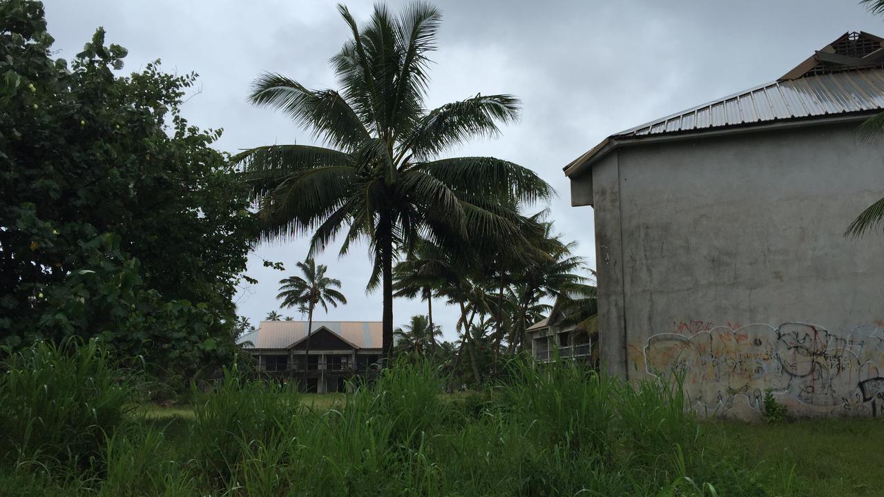 The old resort sits abandoned.