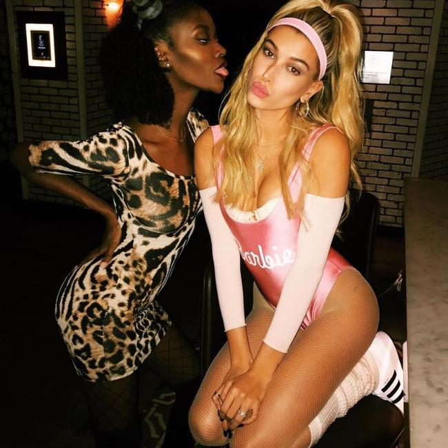 Halloween 2016 via social media ... Hailey Baldwin channels Barbie. Picture: Instagram