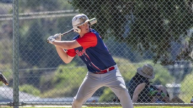 Nicholas Davis bats for Rangers. Baseball, Rangers vs Redlands. Sunday. 15th Nov 2020