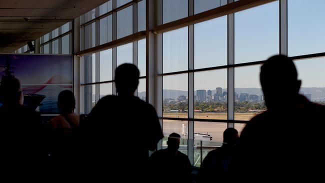 People wait for flights at Adelaide Airport amid strict border controls. Picture: File/Generic