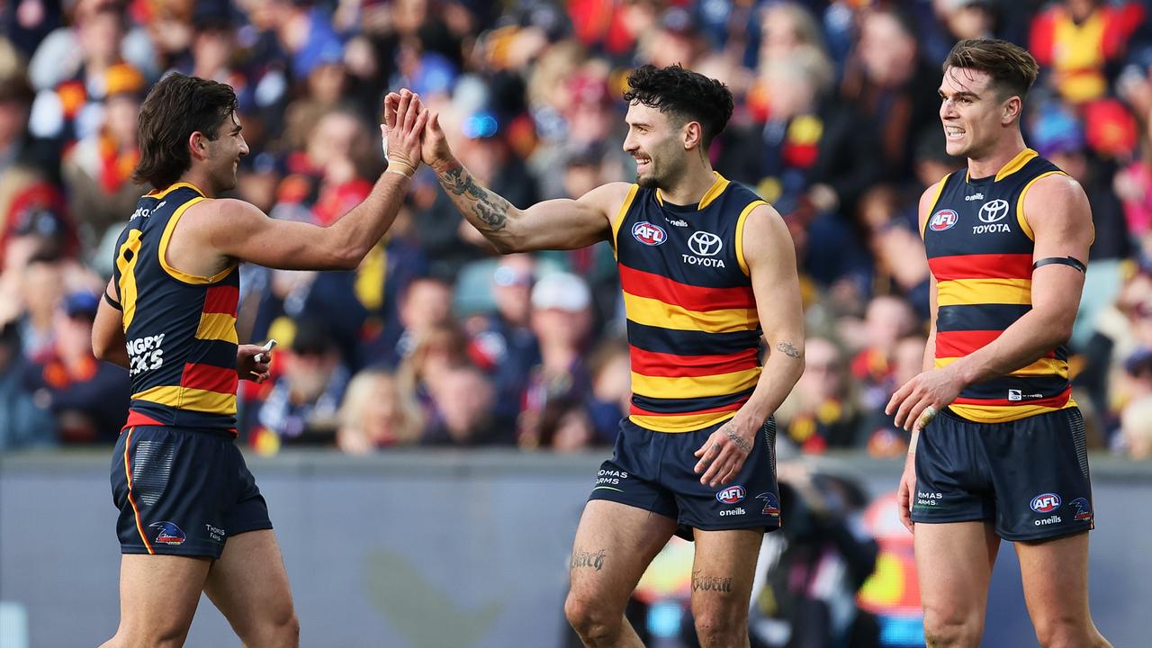 Adelaide has an array of forward line threats. Picture: James Elsby/AFL Photos via Getty Images