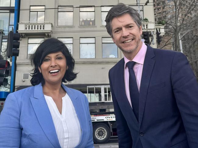 Lord Mayor Nick Reece with his running mate Roshena Campbell. Picture: Supplied