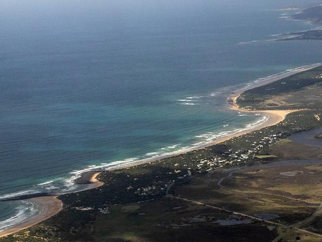 EMARGOED UNTIL 24.12.24Santa from the Great Ocean Road Skydive Australia team jumps into action over our coastline. Picture:  Logan Morris**NOT FOR PHOTOSALES**(Must mention Skydive Australia in ALL captions)