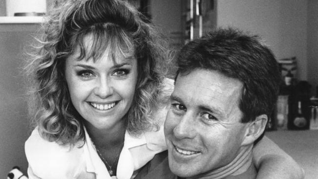 Wayne Gardner with girlfriend Donna Forbes in 1989.