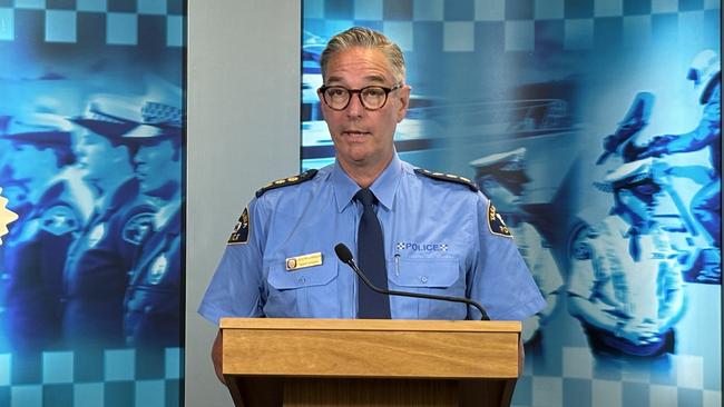 Tasmania Police Road Safety Coordinator Inspector Justin Lawson. Picture: Simon McGuire.