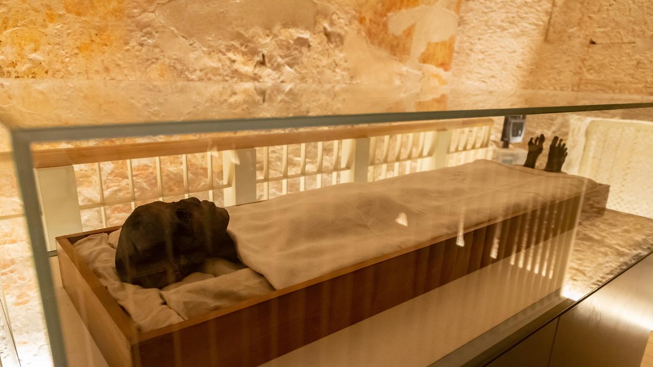 Mummy of pharaoh Tutankhamun in his tomb in Valley of the Kings. Photo: istock
