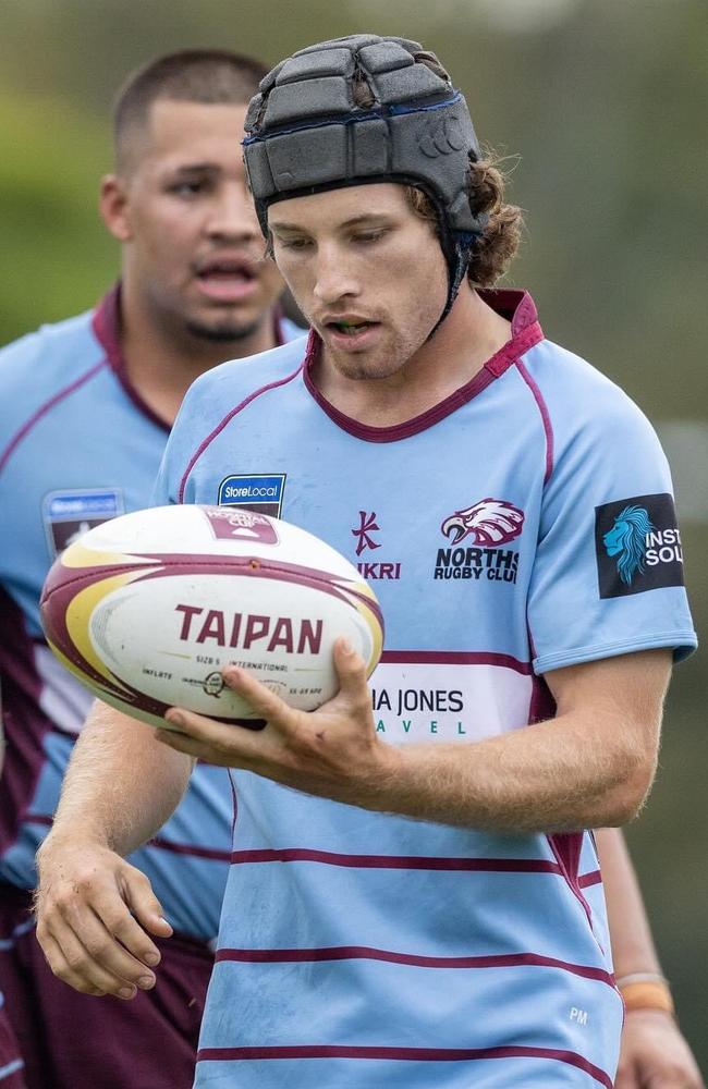 Hamish Muir. Norths V Sunnybank in Hospital Cup action. Picture: Anthony Wingard/QRU.