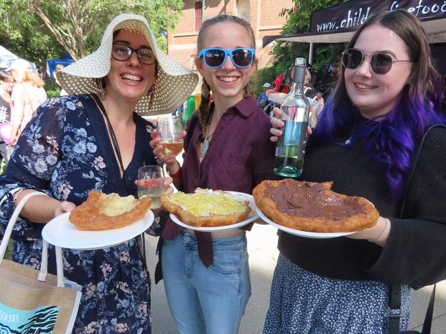 Emma Kendall, Eloise Kehren and Abby Peters at the Relish Food & Wine Festival.