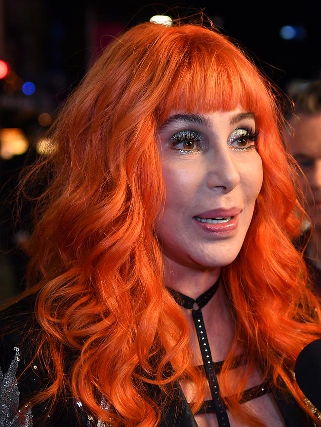 Cher (seen here at Sydney’s mardi gras) made a surprise appearance to sing an ABBA number from the new Mamma Mia! movie, in which she stars. Picture: AAP Image/Joel Carrett