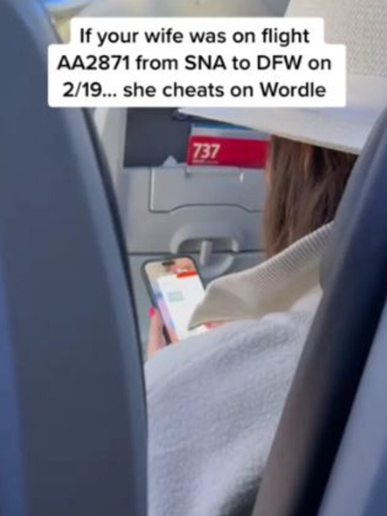 A woman was caught ‘cheating’ on board a flight.