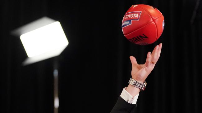 Tom Mitchell of the Hawks (Right) and Jack Viney of the Demons are seen at the 2019 Brownlow Medal ceremony at the Crown Palladium in Melbourne, Monday, September 23, 2019. The Brownlow medal is awarded to the the AFL's best and fairest player.  (AAP Image/Michael Dodge) NO ARCHIVING, EDITORIAL USE ONLY