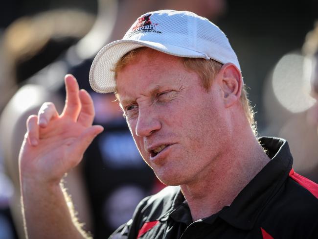 2/6/2018 SANFL: Gavin Colville, Senior coach of the Bloods. West Adelaide v Sturt at Richmond Oval. Picture MATT TURNER.