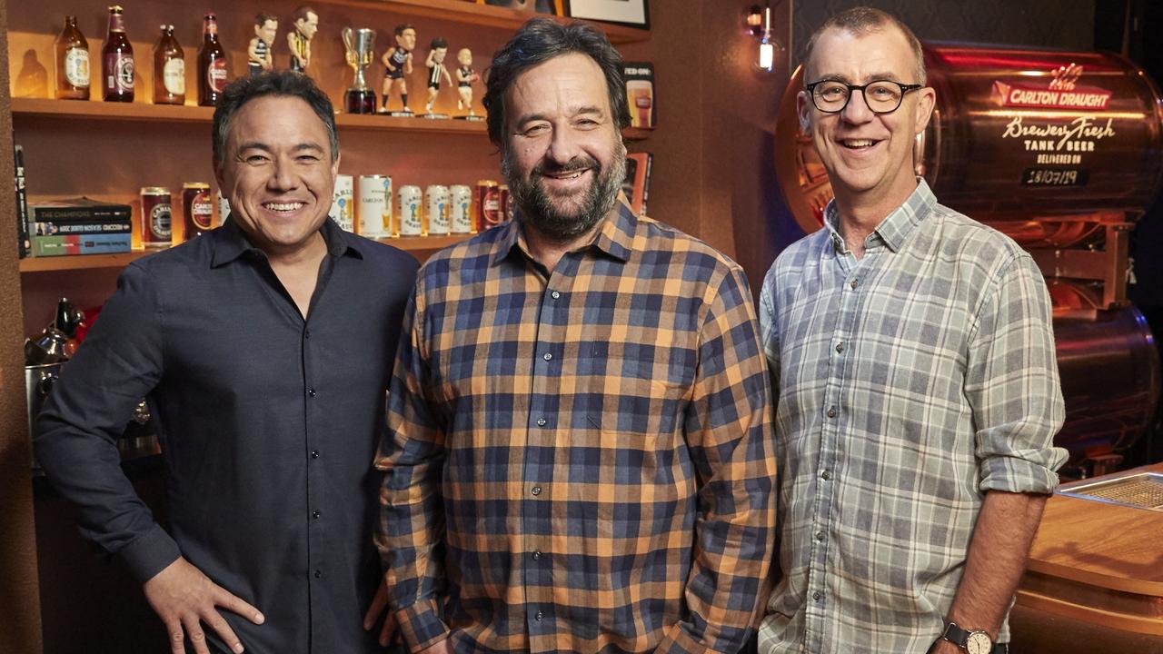 The Front Bar’s Sam Pang, Mick Molloy, Andy Maher. Picture: Supplied