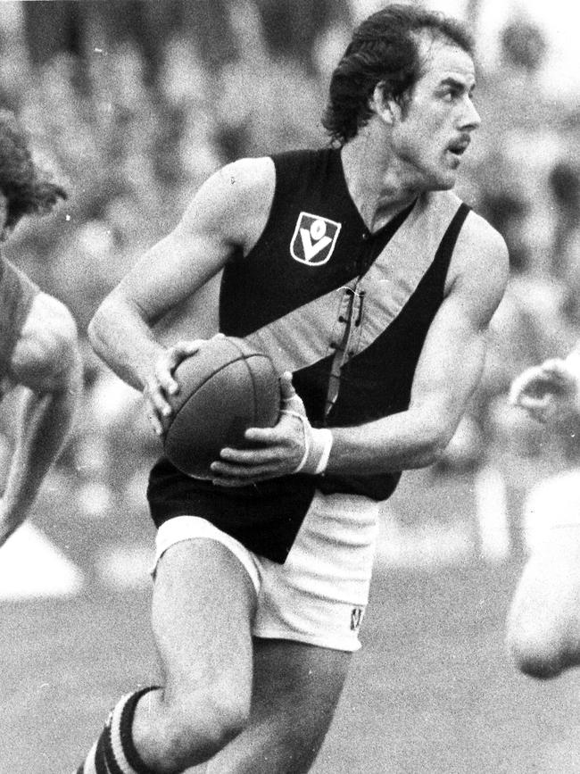 Neville Roberts in 1976. He played for both SANFL and VFL during his football career in the 1970s and 80s.