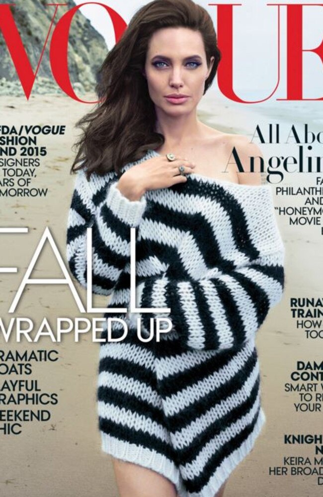 Angelina Jolie on the cover of US Vogue Magazine. Picture: Vogue