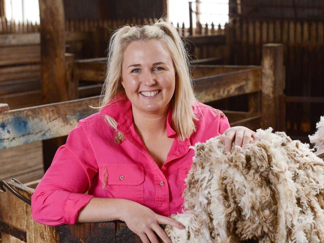 Mum, farmer and influencer Mel McGorman on her Milendella property. Picture: Brenton Edwards