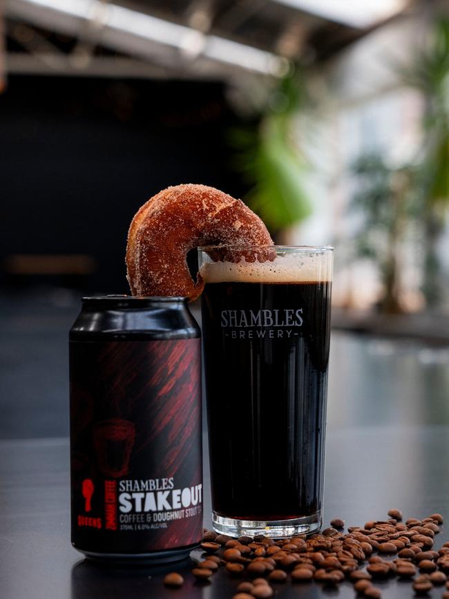 Shambles Brewery's Stakeout, new winter collaboration with Zimmah Coffee and Queen's Pastry. Picture: supplied.