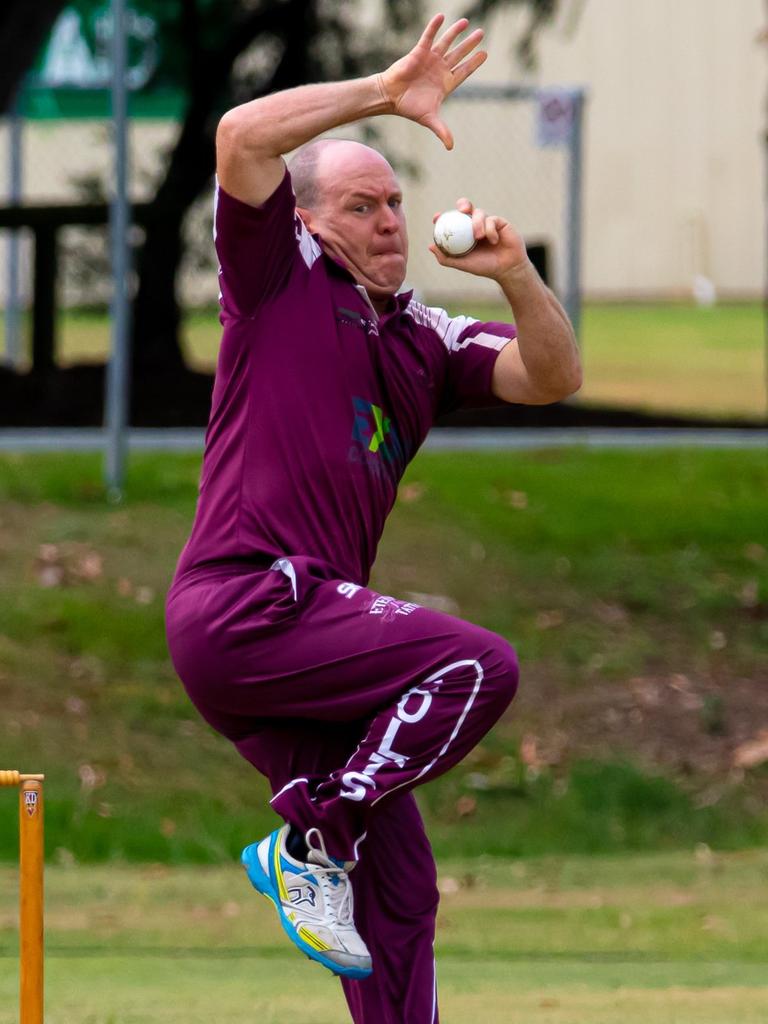 Gympie Regional Cricket Association – Colts v Murgon – Colts spinner Andrew 'Chappy' Mallett.