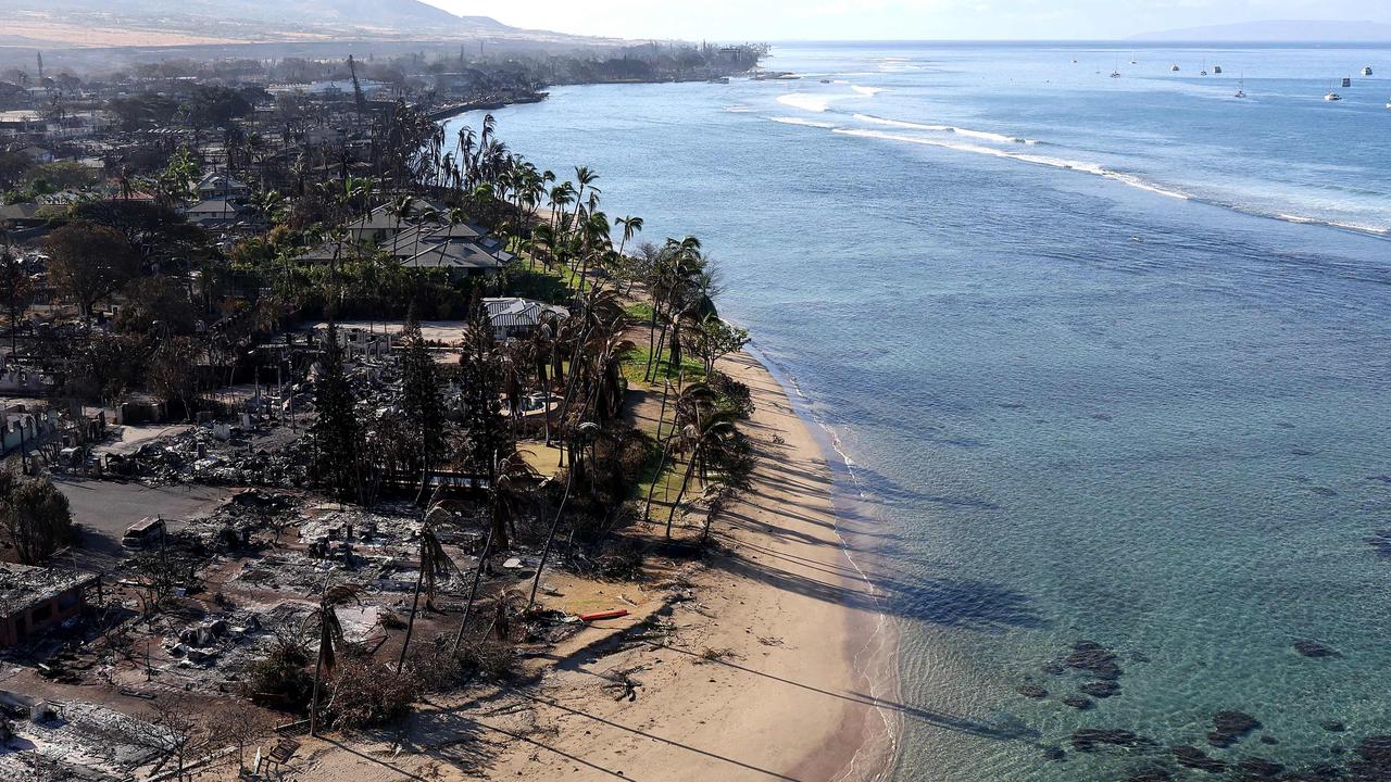 The town of Lahaina was destroyed. Picture: Justin Sullivan/Getty Images/AFP