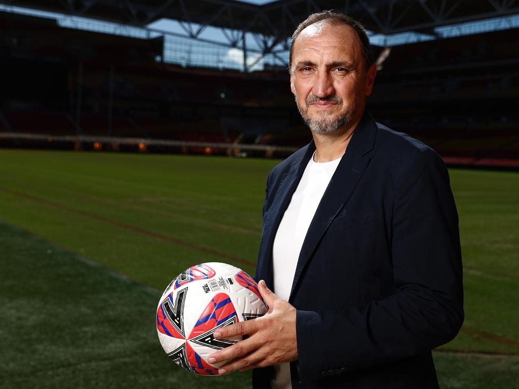 New Brisbane Roar coach Michael Valkanis has the task of restoring the club to its former glory. Picture: Chris Hyde/Getty Images